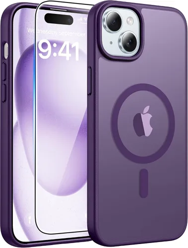 Vista 221 de FNTCASE - Funda para iPhone 16 Pro: magnética, mate, translúcida, de grado militar, protectora contra caídas, resistente, fina, duradera y a prueba