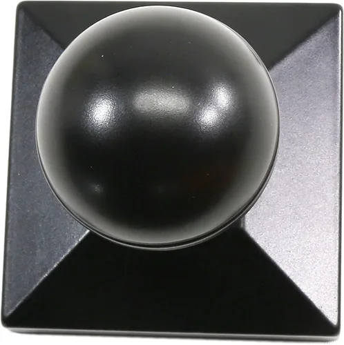 Vista 5 de Tapa cuadrada de aluminio negro para postes de valla de aluminio, tapas negras para postes de valla de aluminio, tapas negras (paquete de 5)