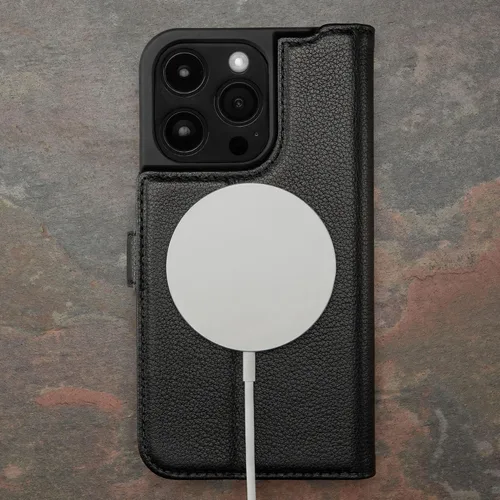 Vista 7 de TORRO Funda de cuero prémium compatible con iPhone 15 Pro Max de 6.7 pulgadas, funda de piel auténtica tipo cartera con función atril y ranuras
