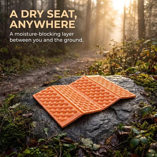 Vista 6 de 1 almohadilla de espuma impermeable plegable portátil para acampar al aire libre, senderismo, picnic, colchoneta de espuma para dormir para camping