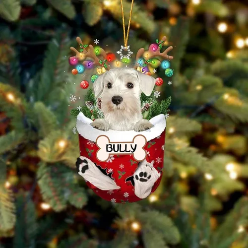 Vista 184 de IZI POD Affenpinscher Adorno de Navidad personalizado para perro, adorno de bolsillo de nieve para perro para árbol de Navidad, adorno acrílico