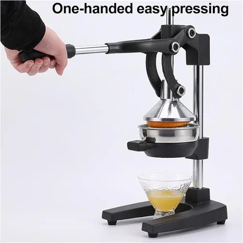 Vista 4 de Exprimidor de cítricos de hierro fundido, máquina de exprimidor de prensa manual, Juicer multifuncional de acero inoxidable Juicer comercial