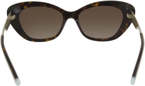 Vista 4 de Tiffany & Co. Gafas de sol Havana para mujer, lentes degradadas marrones, 2.126 in