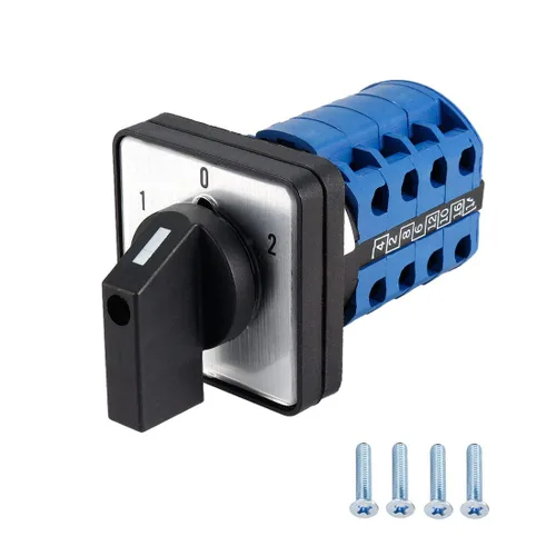 Vista 8 de Interruptor de cambio LW28-20 3 posiciones 8 terminales Selector de leva giratorio universal Interruptores de bloqueo 550V 20A