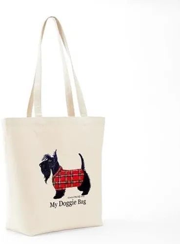 Vista 8 de CafePress Scottie - Bolsa de lona natural bolsa de compras reutilizable