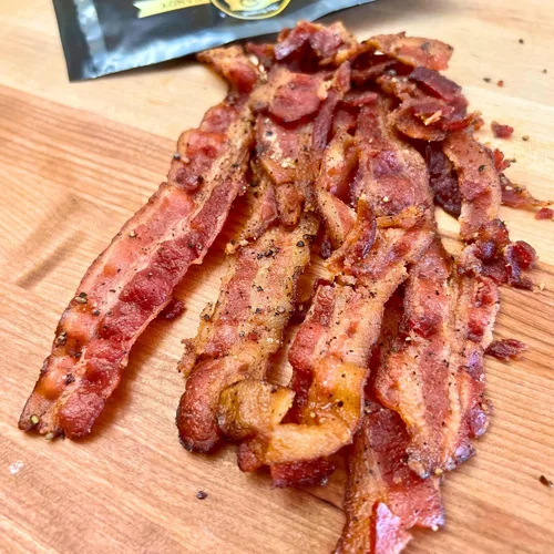 Vista 4 de Tocino Ahumado de Manzano Ahumado en Tiras – Dulce, Ahumado e Irresistiblemente Delicioso Manjar Gourmet Hecho con 100% Tocino Real No Curado