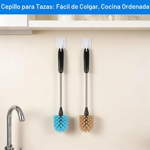 Vista 7 de Cepillo para Botella de Agua, Cepillo Limpiador de Botellas de 15 Pulgadas de Largo, Cepillo de Botellas, Cepillo de Cocina Adecuado para Botellas