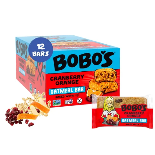 Vista 14 de Bobo's Barras de mantequilla de almendra y avena, sin gluten, sin OGM, avena integral, paquete de 12 Barritas de aperitivo Para llevar Hechas