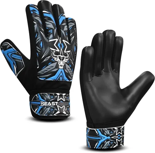Vista 8 de BEAST RAGE Guantes de portero de fútbol, guantes de portero para niños y jóvenes, guantes de portero de fútbol con agarre fuerte, soporte de muñeca