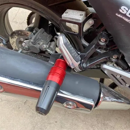 Vista 5 de Accesorios de motocicleta Protector deslizante de escape para Suzuki para Gixxer SF 250 SF250 250SF 250 SF 250 SF 2018 2023 2022 (color : A negro)