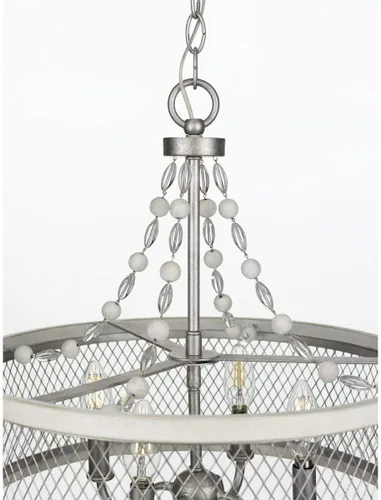 Vista 4 de Progress Lighting Austelle Collection - Lámpara de araña de 4 luces galvanizada