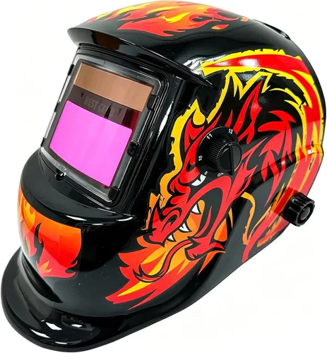 Vista 8 de Casco de soldadura con oscurecimiento automático: capucha solar de color verdadero BESTCLUB con rango de sombra ajustable 4/9-13 para máscara