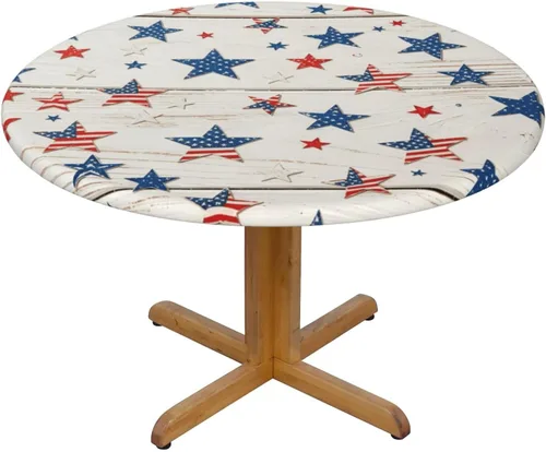 Vista 21 de Mantel redondo de Navidad con diseño de copos de nieve de Navidad para cocina, comedor, decoración de mesa de poliéster lavable para mesa de bufé