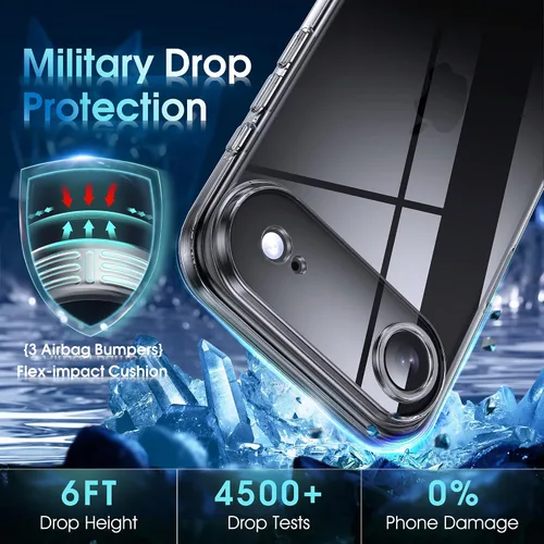 Vista 342 de Supdeal Funda cristalina transparente para iPhone 11, [No se amarillea] [Protección de la cámara] [Probado contra caídas de grado militar] Funda