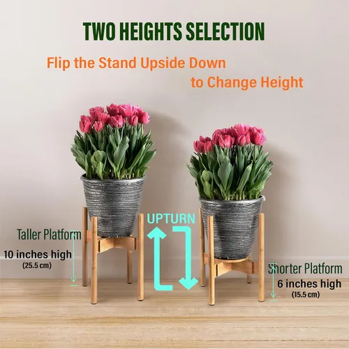 Vista 6 de ZPirates Soporte para Plantas de Interior - Ajustable Lateralmente para Adaptarse a Macetas de 8, 10 o 12 Pulgadas de Ancho para Plantas