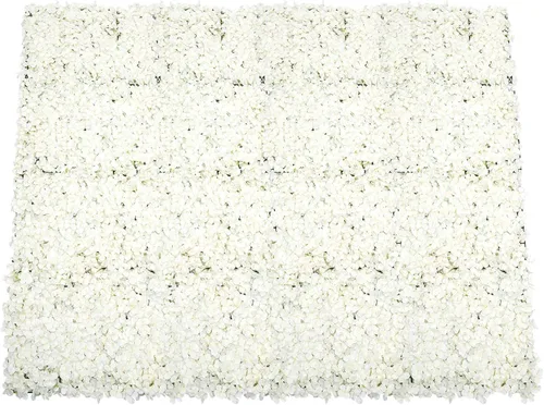 Vista 10 de Panel de pared de flores artificiales de 15.7 x 23.6 in, decoración de pared de 24 x 16 pulgadas, 10 paneles de fondo de pared rosa, decoración