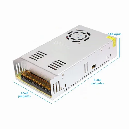 Vista 4 de Fuente de alimentación de 12 V 30 A, adaptador universal de transformador de conmutación regulada para tiras de luces LED, cámara CCTV y proyecto