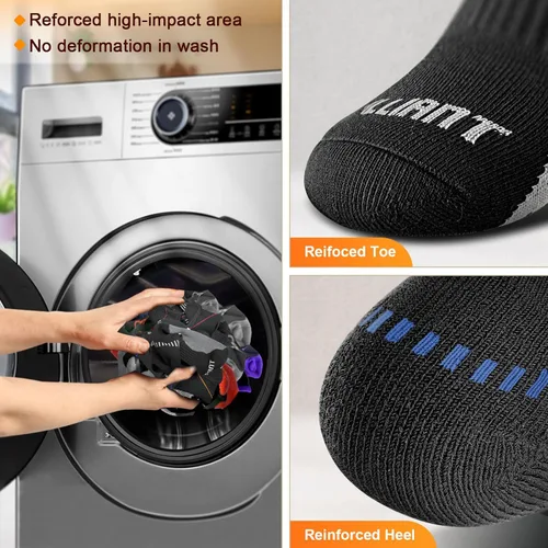 Vista 9 de BULLIANT Calcetines de compresión atléticos para hombre, transpirables y con suela acolchada