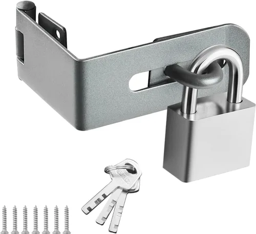 Vista 15 de Pestillo de puerta con cerrojo, cerrojo de puerta de 90 grados de acero inoxidable sólido 304 para archivo, cerrojo de puerta de cobertizo extra