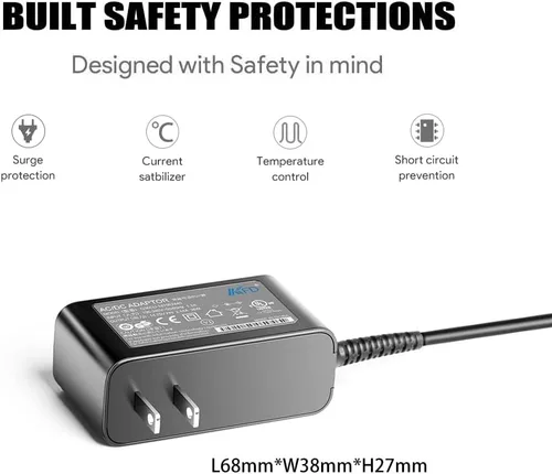 Vista 6 de [Listado UL] KFD Adaptador de CA Cargador Cable de alimentación conmutada para Jawbone Big-Jambox Speaker: J2011 J2011-03 02 01 J2011-03-US