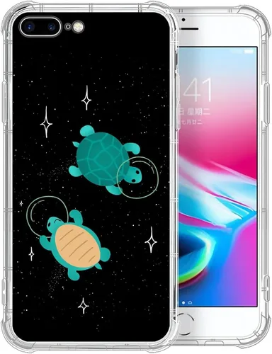 Vista 91 de CARLOCA Funda compatible con iPhone 7 Plus para niña, transparente con increíble diseño de nebulosa espacial, diseño de plástico a prueba de golpes