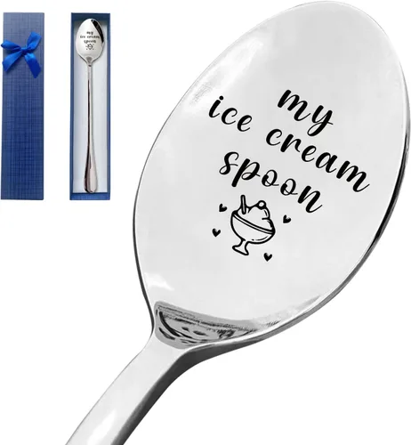 Vista 8 de I Love You More - Cuchara de acero inoxidable grabada divertida, el mejor regalo de cuchara de té para mujeres y hombres, regalo de San Valentín