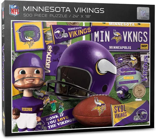 Vista 7 de YouTheFan - Rompecabezas serie retro NFL, 500 piezas