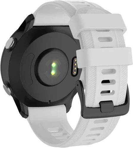 Vista 13 de ISABAKE Correa de reloj para Garmin Forerunner 955/945/745, correa de repuesto de silicona de 0.866 in para pulseras Fenix 5/6/Approach S60 Rojo