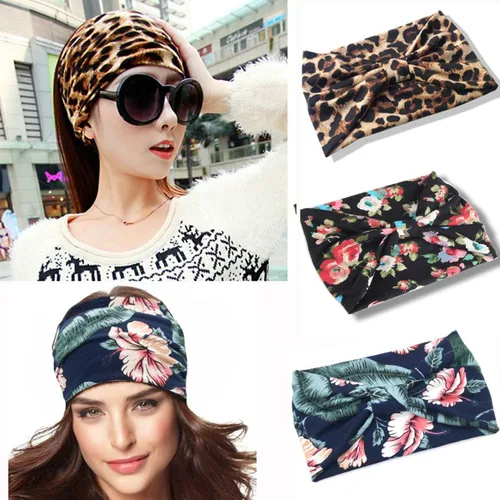 Vista 6 de K-Elewon Paquete de 3 diademas elásticas anchas para mujer, bandas para el cabello para yoga, deportes