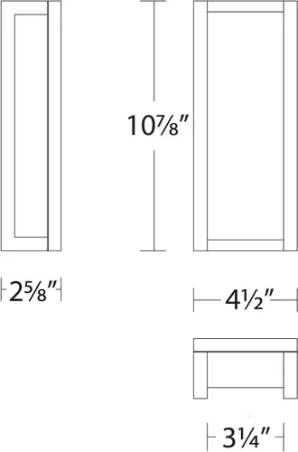 Vista 2 de Axel - Lámpara de pared LED de 11 pulgadas para interiores y exteriores, 3000 K, color negro