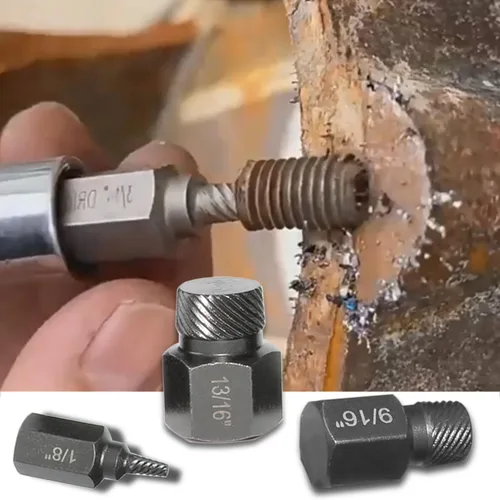 Vista 3 de DPTOOL Juego de 25 extractores de tornillos, juego de extractor de pernos fácil de salir, juego de tornillos multispline de cabeza hexagonal