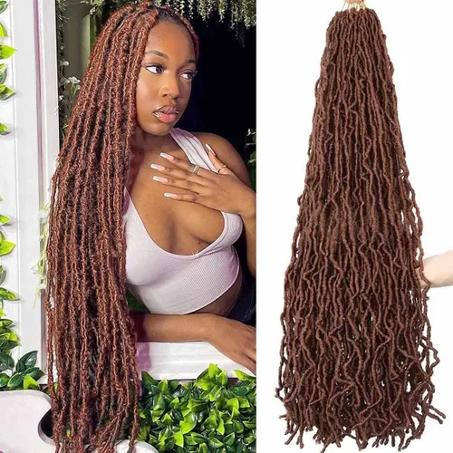 Vista 43 de 6 Paquetes Soft Locs Cabello de Ganchillo Pre Looped Faux Locs Trenzas de Ganchillo Goddess Locs Dreadlocs Cabello Sintético Para Mujeres Negras 1b