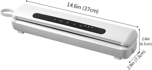 Vista 7 de Sellador al vacío portátil, sellador de alimentos multifunción con pantalla LED, compatible con seco/húmedo/aceite/polvo, sellador al vacío