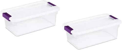 Vista 3 de Cajas transparentes de Sterilite 6 Quart, con asas, 2