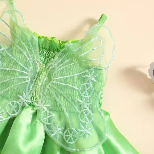 Vista 5 de Disfraz de hada de princesa para niñas, vestido de campanilla, alas de elfo, cosplay, disfraz de Halloween, fiesta de cumpleaños