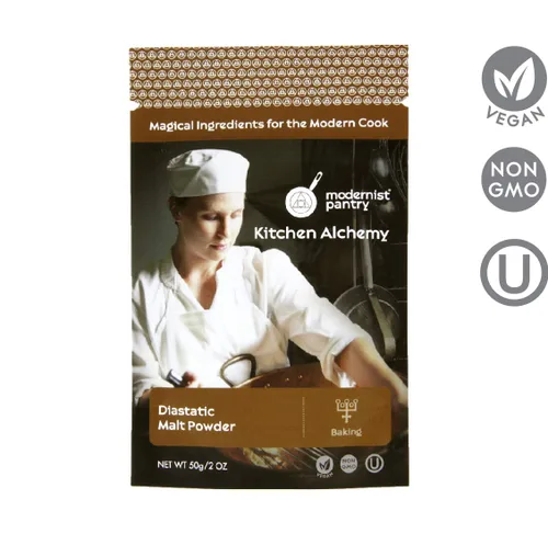 Vista 2 de Polvo de malta de cebada diastásica, vegano, certificado OU Kosher - 50 g/2 oz