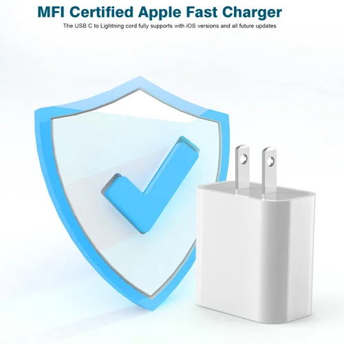 Vista 3 de Cargador rápido para iPhone, cargador extra largo para iPhone, carga rápida, 10 pies, paquete de 2 cargadores de teléfono i de 10 pies, adaptador