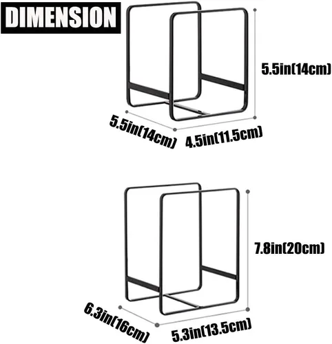 Vista 2 de 2PCS Organizador de Soportes para Platos, Estante de Exhibición y Almacenamiento de Platos de Metal para Secado para Gabinete, Mostrador y Armario