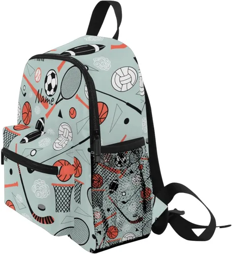 Vista 3 de Selerdon Mochila personalizada con nombre para niños pequeños, mochila escolar para niños y niñas, guardería, escuela, preescolar, guardería, bolsa