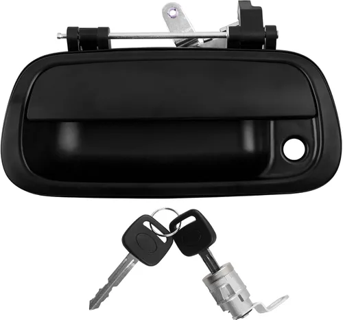 Vista 8 de Gledewen Manija de pestillo para portón trasero con cilindro de cerradura y 2 llaves, compatible con Toyota Tundra 2000-2006, reemplaza # 80867