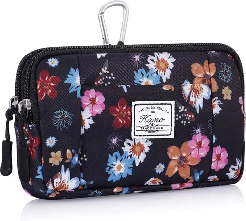 Vista 14 de KAMO Funda multiusos de lona horizontal para smartphone, funda para teléfono celular con asa para cinturón, bolsas de cinturón para mujeres, funda