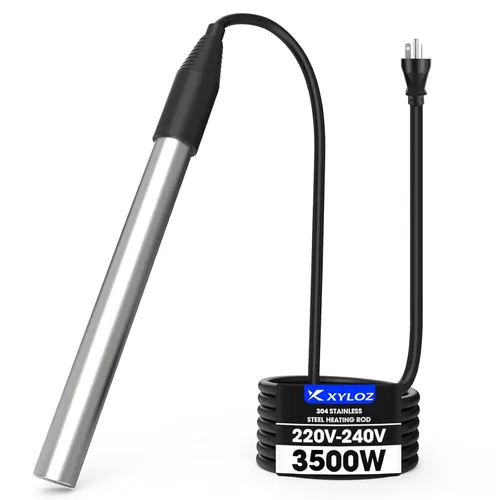 Vista 7 de Calentador de agua de inmersión de 1800W, calentador de piscina eléctrico totalmente sumergible, calentador de bañera de acero inoxidable