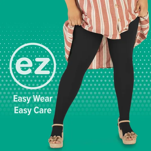 Vista 6 de Juzo Soft 2002 Thigh-High Compression Stocking 30-40 mmHg Open Toe, Petite Silicone border, ultra-soft, breathable, medical compression stockings
