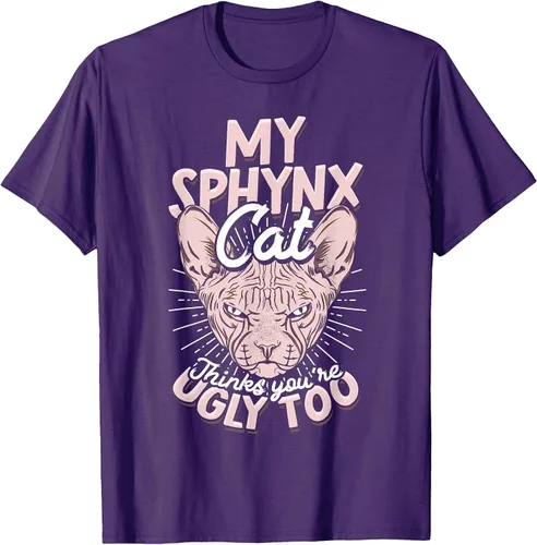 Vista 35 de My Sphynx Cat Thinks You're Ugly Too Pet Hairless Cat Sphynx T-Shirt Asphalt Grey