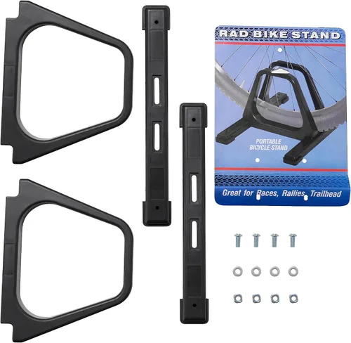 Vista 4 de Bike Rack – Dual Bicycle Stand for Mountain, Road, or Kid’s Bikes – Indoor or Outdoor Steel Bicycle Storage – Tire Rack for Truck by RAD Cycle