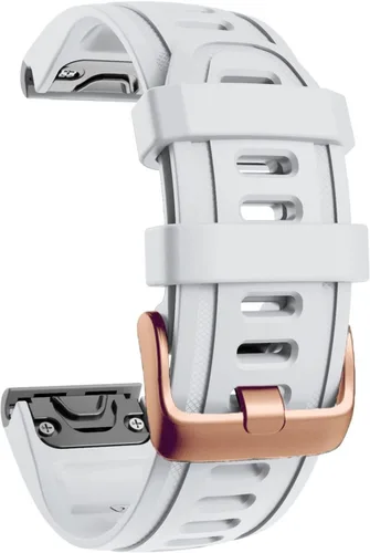 Vista 10 de Correa de reloj de liberación rápida pulsera de silicona para Garmin Fenix 5S 5X 5Plus 6S 6X 6 Pro oro rosa hebilla pulsera deportiva