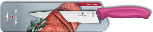 Vista 5 de Victorinox Swiss Classic, Cuchillo de trinchar, hoja extraafilada, borde recto, 7.5 in, mango de plástico, acero inoxidable, naranja