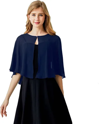 Vista 5 de Ciormis Capa de gasa suave para mujer, chal de boda, vestido de noche