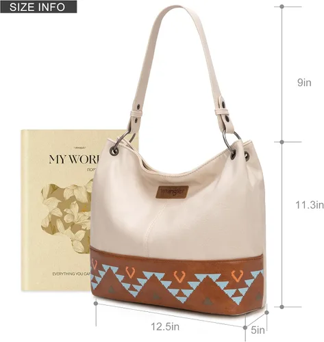 Vista 131 de Wrangler Hobo - Bolsas para mujer de cuero vegano con asa superior, bolsos de hombro y bolsos