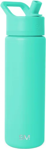 Vista 78 de Simple Modern botella de agua con tapa con pajita, termo de acero inoxidable con aislamiento al vacío, reutilizable, sin BPA, sin fugas